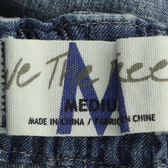 We The Free C'est La Vie Halter Overall Denim Jumpsuit Romper Size M - Picture 6 of 11